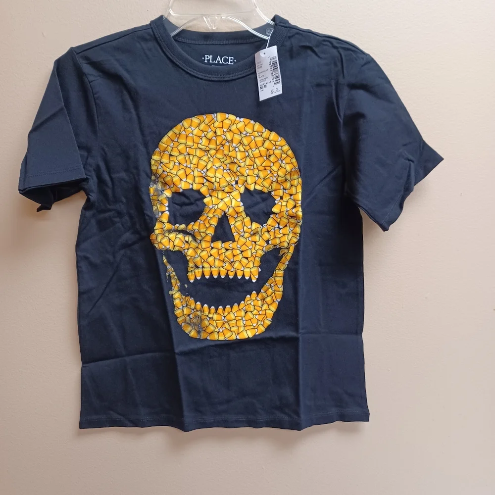 Candy skull tee M age 6-8